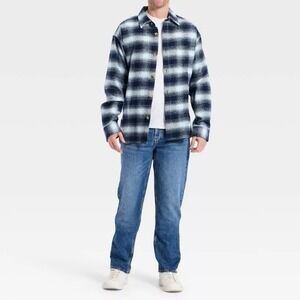 Goodfellow Mens Straight Leg Jeans 42x30 Medium Wash Total Flex Zip Fly 5 Pocket